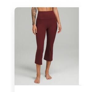 NWT Lululemon Add Flare High-Rise Crop 21” Red Merlot Size 6